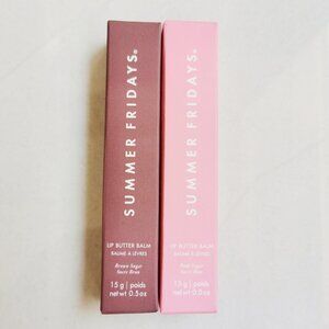 2pcs❤Pink Sugar + Brown Sugar ❤Summer Fridays Lip Butter Balm Conditioning Lip